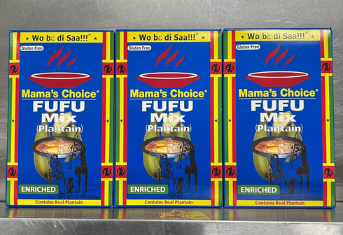 Generic Mamas Choice Fufu Mix (Plantain), Gluten Free, Enriched African Fufu Flour, Contains