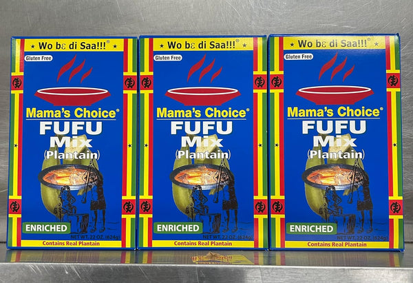 Generic Mamas Choice Fufu Mix (Plantain), Gluten Free, Enriched African Fufu Flour, Contains