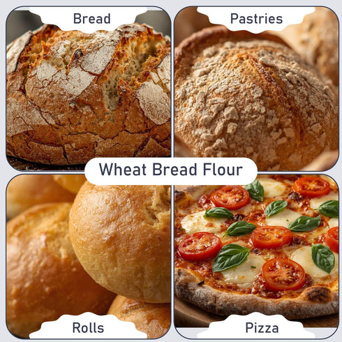5 Lb Great River Milling Organic Unbleached Wheat Bread Flour | Artisan Bread Flour for Baking | Multi-Purpose Wheat