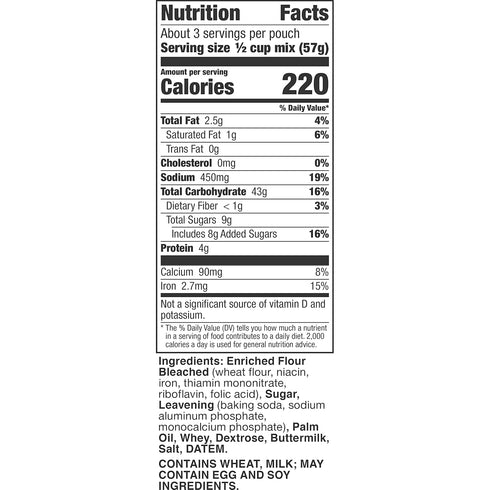 6.75 oz. (Pack 9) Betty Crocker Buttermilk Pancake and Waffle Mix