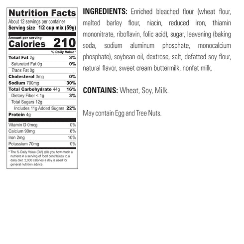 26 (Pack 6) Krusteaz Original Pancake Mix Sweet Cream, Ounce