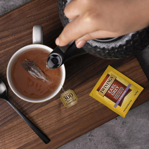 (60 Count) 40 Twinings Tea Bag Sampler Variety with Walnut Wooden Organizer Different Flavours, Gift for Tea Lovers: