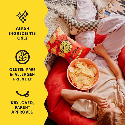 1.5 Oz (Pack 15) The Good Crisp Company Outback BBQ Crinkle Cut Potato Chips