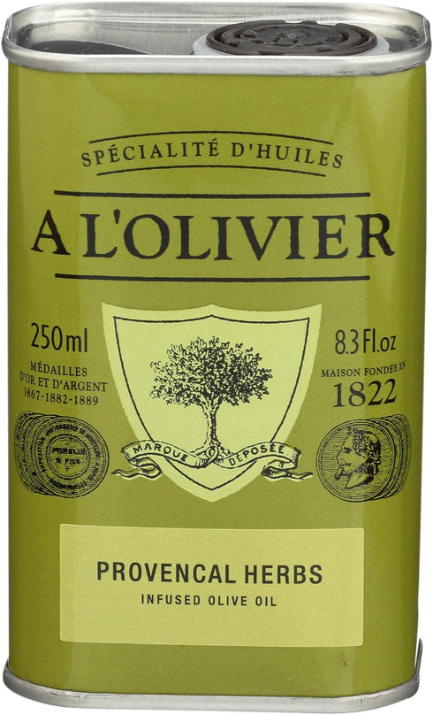 A L'Olivier Olive Oil Infused with Herbs Provence, 8.3 Ounce Tin