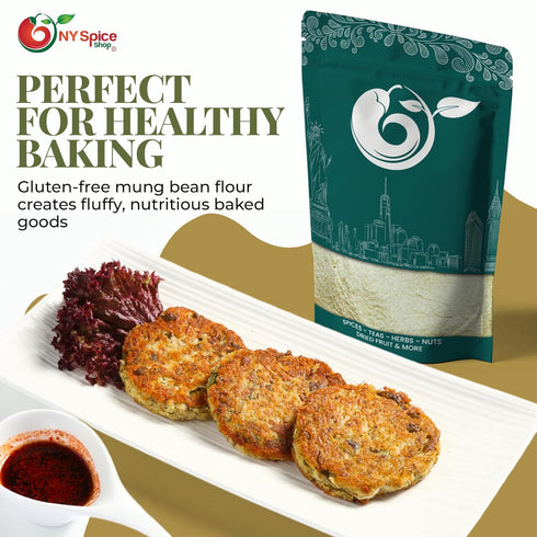 1 NY Spice Shop Moong Bean Flour - Pound Mung Bean Powder - Finely Milled and All-Natural - Plant-Based Ingredient