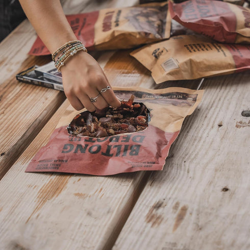 1lb (16oz) Biltong Depot Original Beef Biltong Slices with Fat | Air-Dried Beef Jerky Snack | High Protein | Zero Sugar