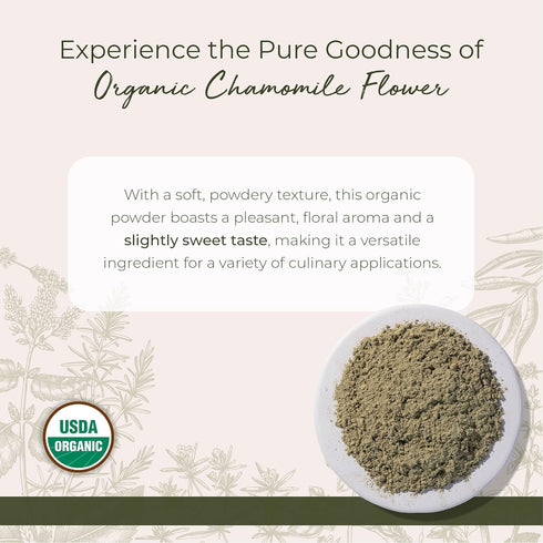 4 oz Starwest Botanicals Organic Chamomile Flower Powder - Dried Loose Leaf Herb for Tea, Herbal Lotions, & Baking