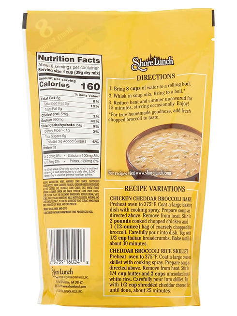 Shore Lunch 11-Ounce (Pack 3) Cheddar Broccoli Soup Mix