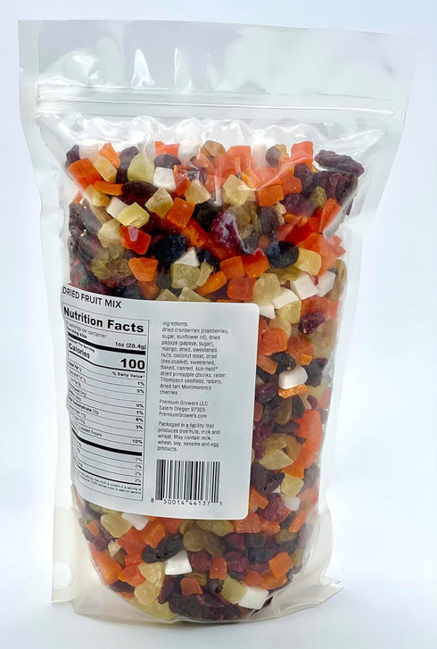 32oz Oregon Premium Growers Healthy Choice Dried Fruit Snacks, Natural Trail Mix with Cranberries, Mango, Coconut