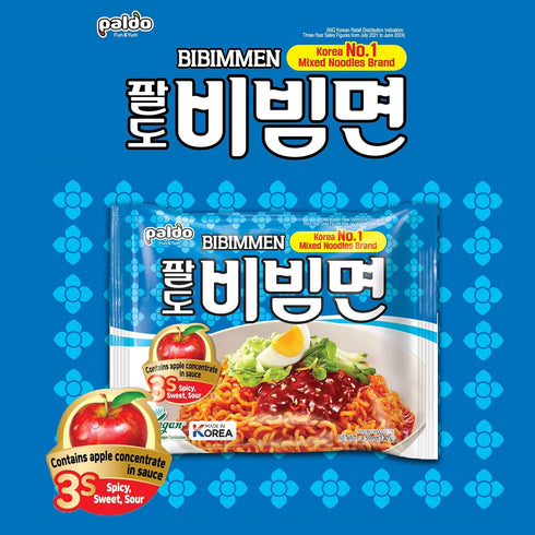 Pack (Bibimmen) 4.59oz (Pack 5) Paldo Korean Ramen Family