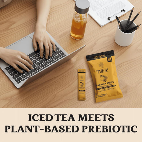 Packs, Packets 3g 10 Count Harmony Prebiotic Iced Tea Stick Passion Fruit - Zero Sugar Black Tea Drink Mix