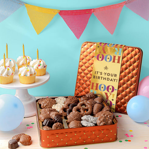 Birthday Food Gift Basket, Happy Birthday Chocolate, Birthday Gift Box, Food Birthday Gifts for Women and Men, Birthday