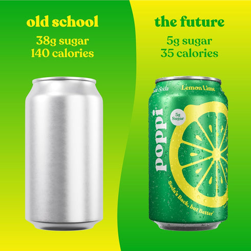 Pack 12 Oz, Pack 12, Packaging Poppi Sparkling Prebiotic Soda Beverage with Apple Cider Vinegar, Seltzer Water