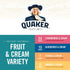 4 Pack, Packets, 48 Count Quaker Instant Oatmeal, Fruit and Cream Flavor Variety Individual