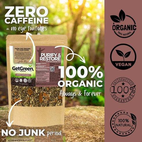2 oz (57 Gut Clean and Restore (Internal Cleanse) Loose Leaf Tea w/ Wormwood, Cloves, Ginger | Organic Herbal Tea |
