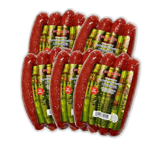 Mai Quoi 5 Packs of Premium Cured Pork and Chicken Chinese Style Sausage (Lap