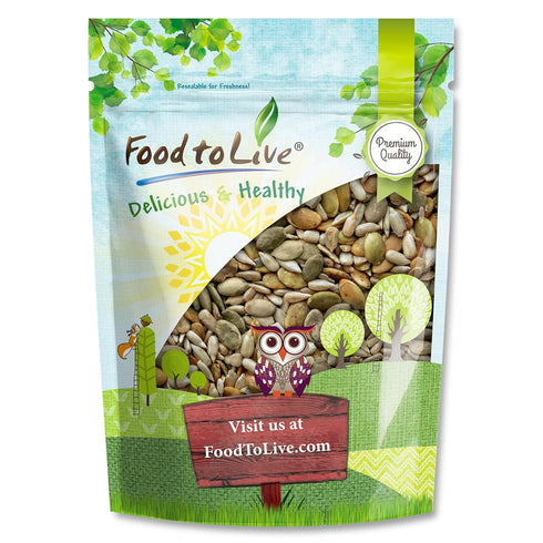 Food to Live Dry Roasted Sunflower and Pumpkin Seed Mix, 4 Pounds