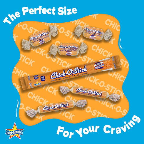 10oz Atkinson's Chick-O-Stick Nuggets Peanut Butter Coconut Candy Laydown Bag