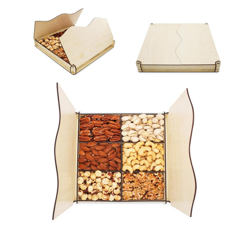 6 Secret Garden`s Dried Fruit and Nuts Gourmet Food Gift Baskets Turns into Basket Healthy Fresh Gift For Thanksgiving