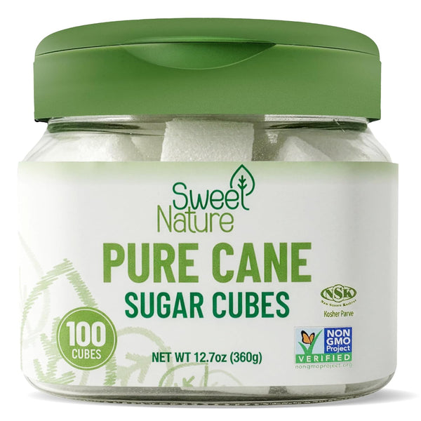 Sweet Nature Pure Cane Sugar Cubes, 100 Cubes, 12.7 oz, 100% Natural