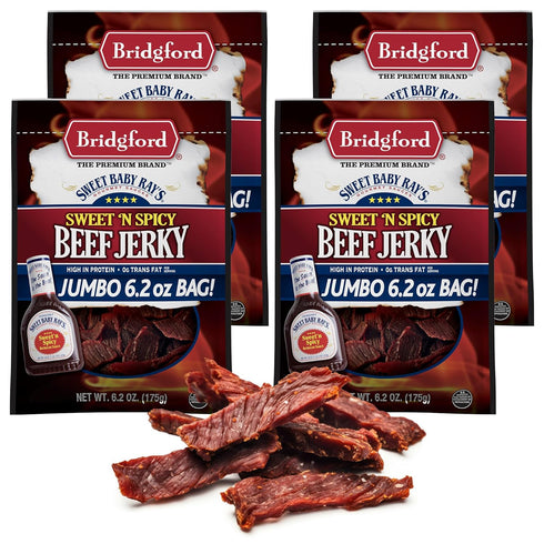 Bridgford Sweet Baby Ray's Beef Jerky Sweet N Spicy 6.2 oz Pack