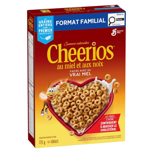 725g/25.6 oz, Cheerios Honey Nut Cereal Naturally Flavoured, Imported from Canada}