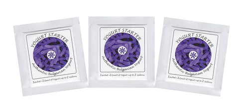 Yogurt Starter Cultures - Pack of 3 Freeze-dried Culture Sachets for Authentic