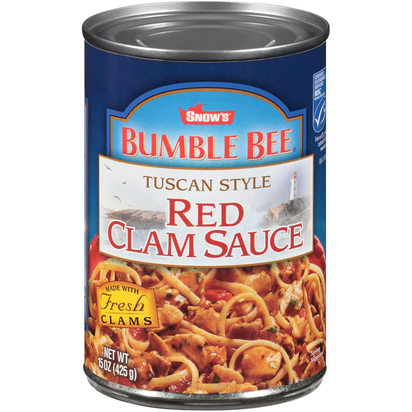 Snow's Tuscan Style Red Clam Sauce, 15 oz - Authentic Italian Clam
