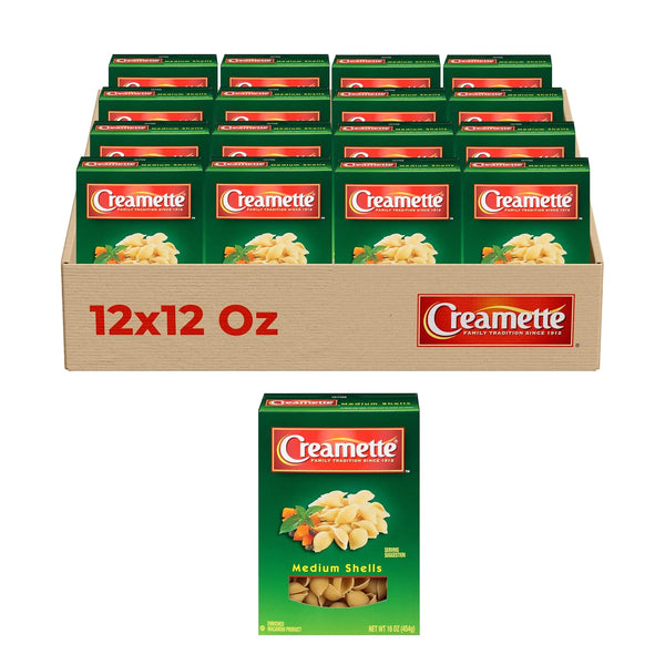 Creamette Pasta Shells Medium, 16 Ounces, 12 Per Case