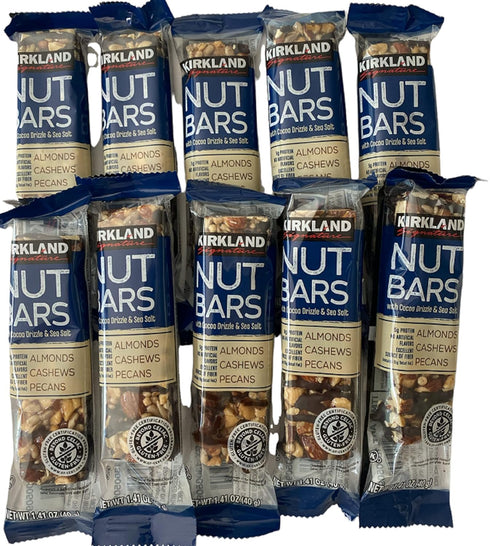 1.41 oz 5g (10pk) Nut Bars With Cocoa Drizzle & Sea Salt Almonds Cashews Pecans Each Protein