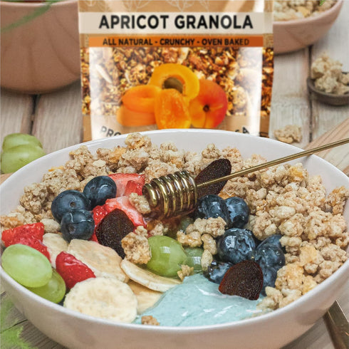 12oz IOS Natural | Granola Cereals | All Natural, Crunch, Oven Baked | Net (Apricot Granola)