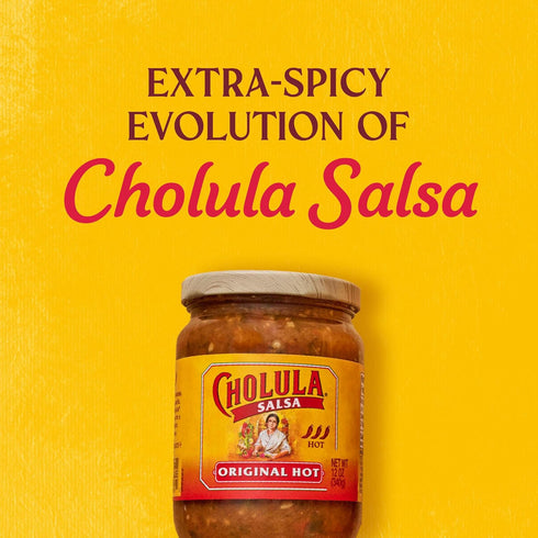 12 oz Cholula Salsa, Original Hot, Spicy Salsa For Tacos, Enchiladas, Queso, Fajitas, Burritos, Nachos and More