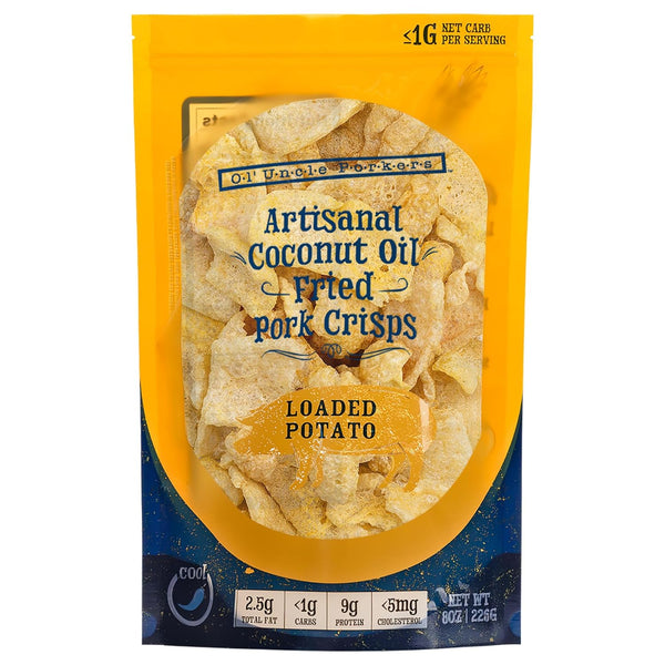 Ol' Uncle Porkers Keto-Friendly Pork Rinds Fried in Coconut Oil, 8 oz