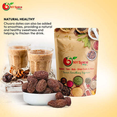 5 NY Spice Shop Chuara Dry Dates - Pound Natural Fresh Sweet and Delicious Dried Fruit - Nutritious Healthy Kharak