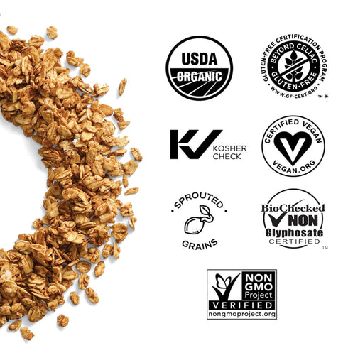 11 (Pack 1) One Degree Organics Sprouted Oat Cinnamon Flax Granola Cereal, Glyphosate-Free, USDA Organic, Gluten-Free