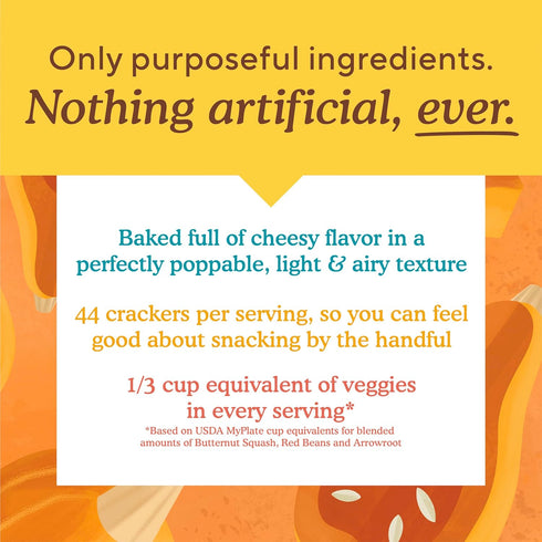 Mmms 4 (Pack 6) Simple Mills Pop Cheddar Veggie Flour Baked Snack Crackers, Gluten Free, Ounce