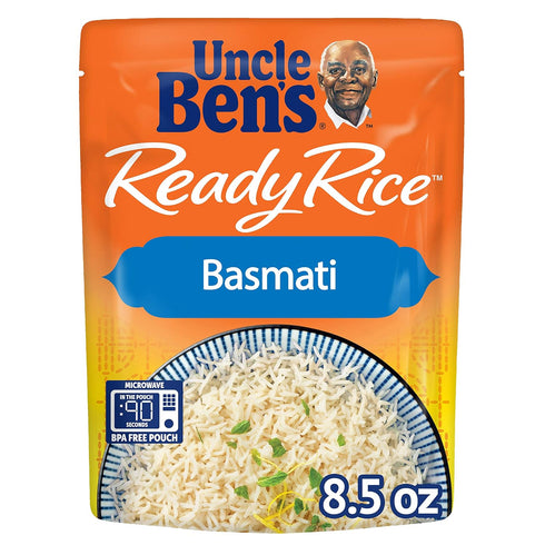 UNCLE BEN'S Ready Rice: Basmati Rice, Ready to Heat Pouches, 8.5 Ounce (Pack of