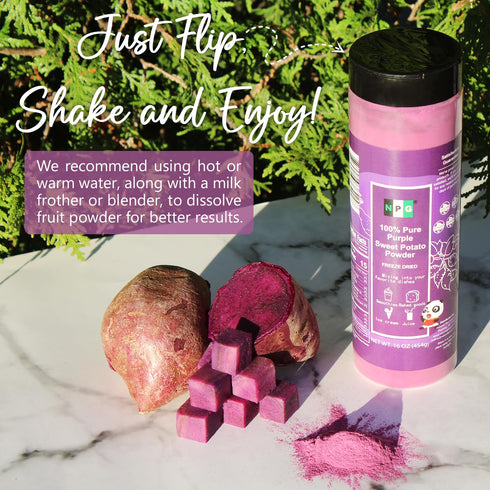 100% 16 NPG Pure Purple Sweet Potato Powder (Purple Yam Ube) Ounces, All Natural Purple Dry Food Coloring Powder
