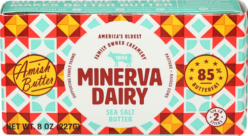 Minerva Dairy , Butter Sea Salt Butterfat 85%, 8 Ounce
