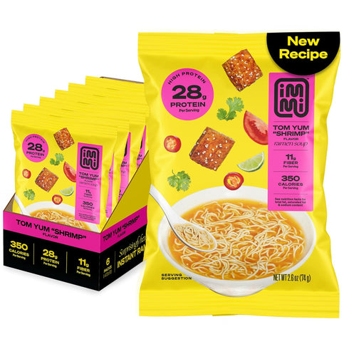 immi Tom Yum Shrimp Ramen Bright, Zesty Flavor with More Protein Vegan,