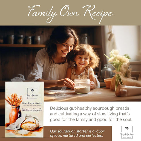 Shes Rooted Home Sourdough Starter Culture | Artisan Style Live Active Starter For Baking Sourdough Bread | Perfect