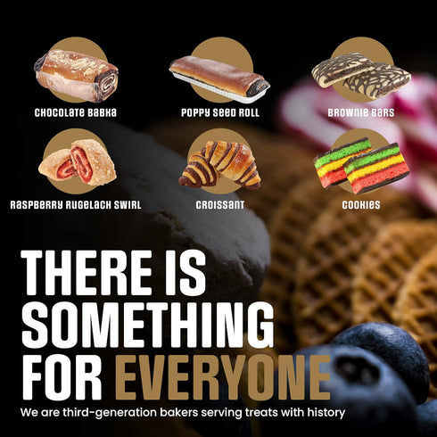 Pack 1 Reisman's Bakery Raspberry Rugelach Swirl, Delicious Bakery Food, OU Kosher-Certified Dessert, Fresh Teatime