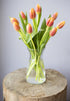 Blooms2Door 10 - Bouquet of Orange Tulips (Farm-Fresh) with Vase - Fresh Flowers for Birthday, Valentine's & Mother's