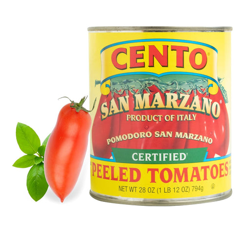 Cento Certified San Marzano Whole Peeled Tomatoes, 28 Oz, Canned Plum Tomatoes
