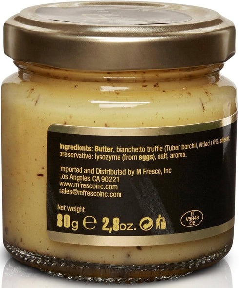 80g (2.82oz) FD TARTUFI White Truffle Butter - (Tuber Borchii) Gourmet Sauce | Condiments | Made in Italy | non gmo |