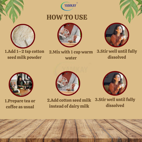 (300 Yamkay Cotton Seed Milk Powder | Kapas Beej Doodh Powder | Paruthi Paal | Parutthi Vidhai Paal Podi | Panta
