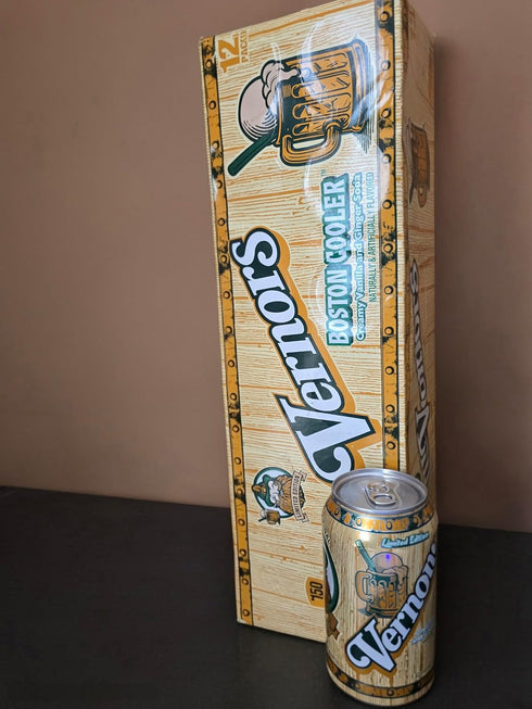 Vernors 12 oz 12 Count Boston Cooler Ginger Soda, Creamy Vanilla and Ginger Blend, fl Cans