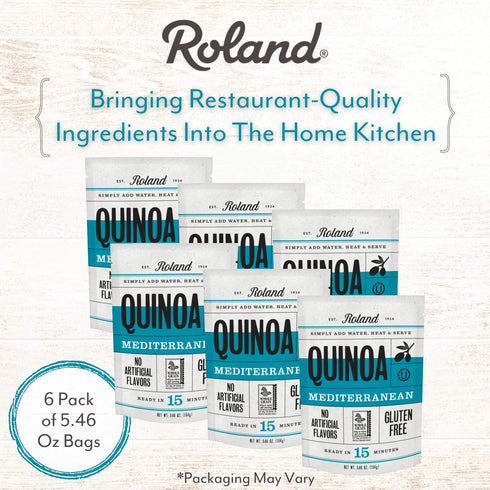 5.46 Pack 6 Roland Foods Mediterranean Seasoned Quinoa, Ounce Bag