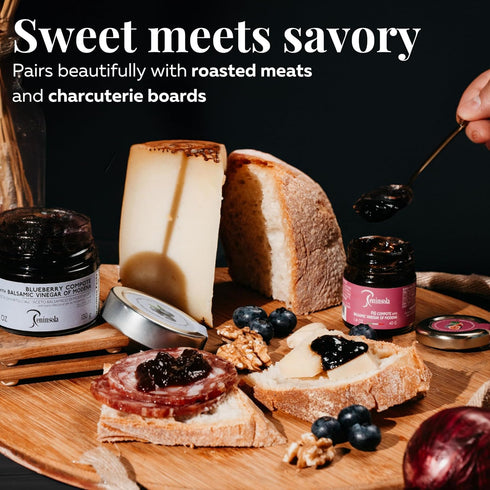 Pack 4 PENINSOLA Balsamic Compote of - Fruit Spread with Balsamic Vinegar of Modena, Italian Gourmet Tasting Kit (Fig