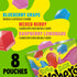 8 34 oz Gushers Fruit Flavored Snacks, Super Sour Berry Flavor, Pouches
